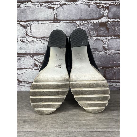 CUPLE Black Leather Platform Mary Jane Strap White Heels Women Sz 36EU/6M US - Picture 12 of 16